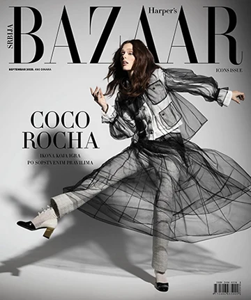 A Harper's Bazaar magazine cover featuring Coco Rocha