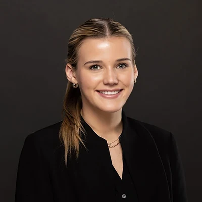 Cate Wilder, wearing a black shirt