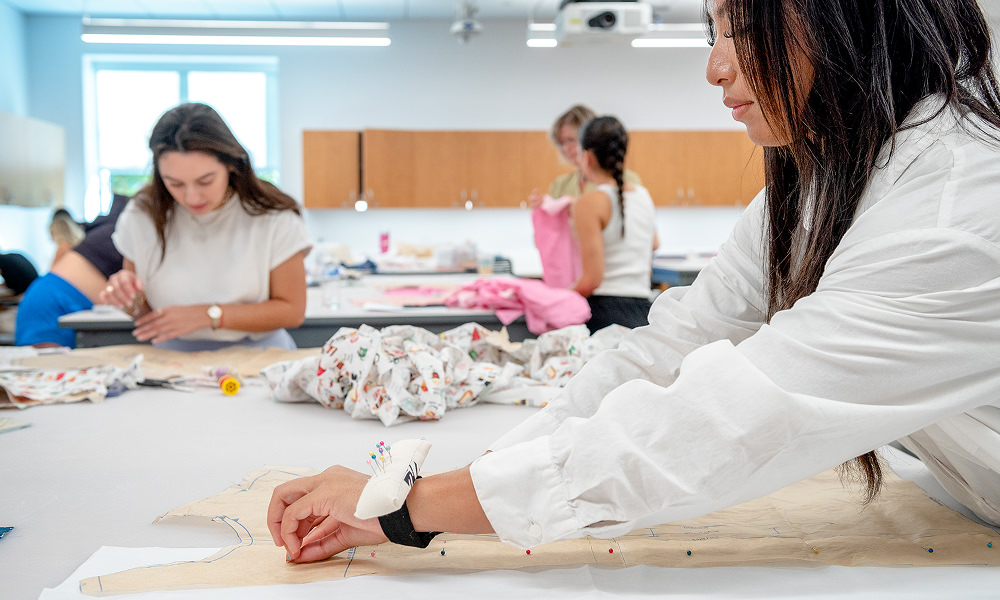 Fashion students in classroom