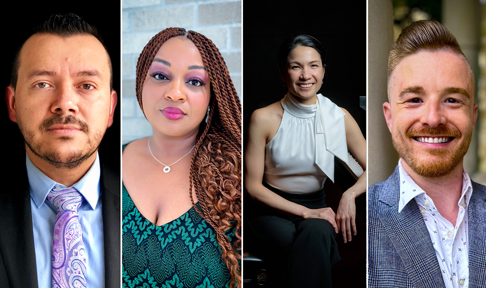 From left, James D. Rodriguez, Gwendolyn Alfred, Cecilia Lo-Chien Kao and Eric Laine.