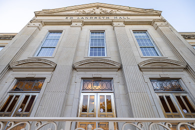 Front exterior of Ed Landreth Hall