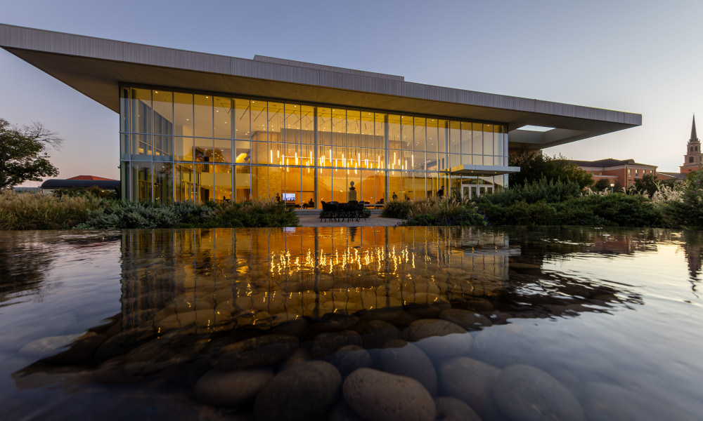 Music Center at dusk