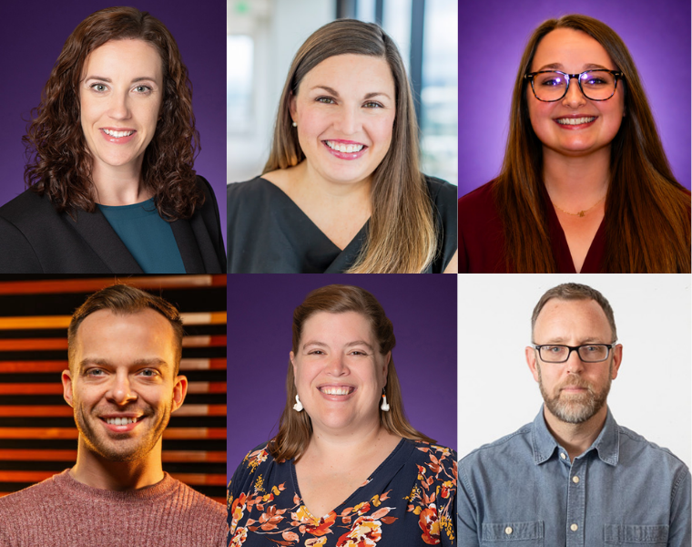 collage of new faculty headshots