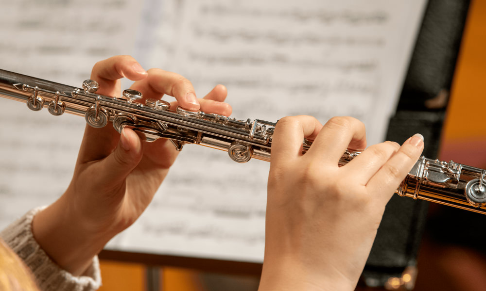 flute and sheet music