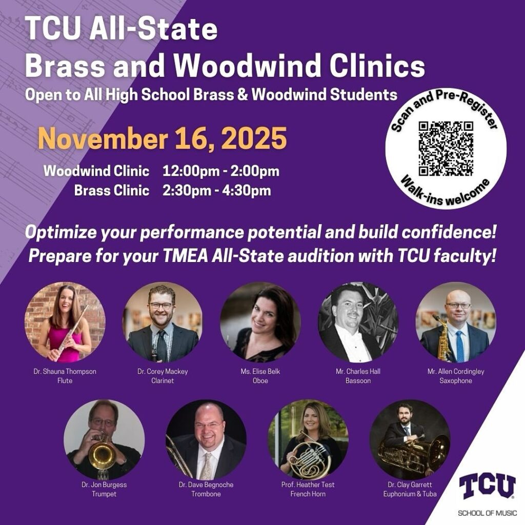 TCU's All-State Clinics Flyer 2025