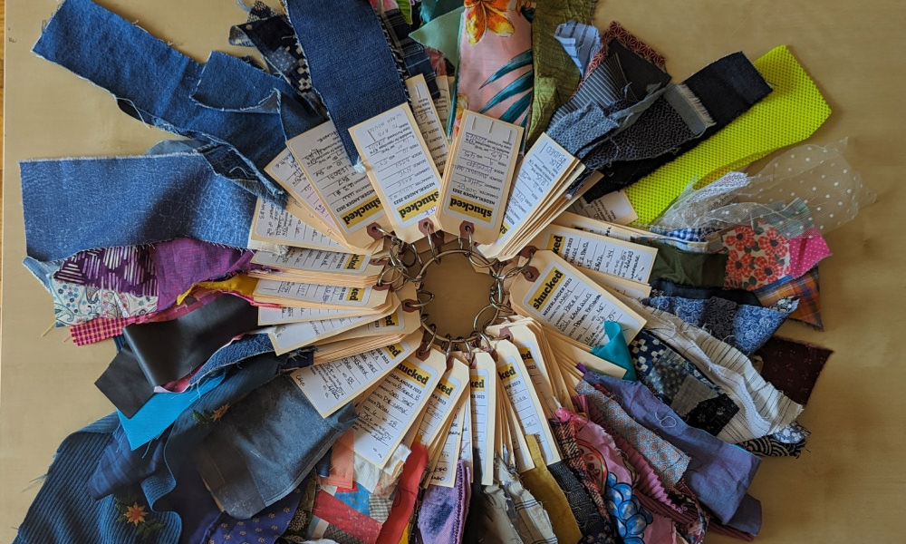 “Shucked” fabric ring