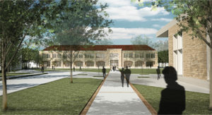 Rendering of southeast view of Fine Arts Building