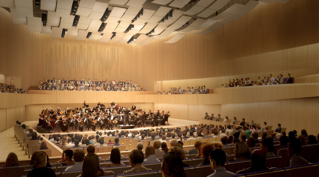 Rendering of Van Cliburn Concert Hall at TCU