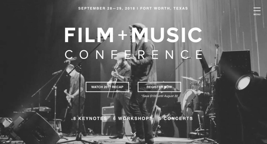 Design work_Film+ Music Conference