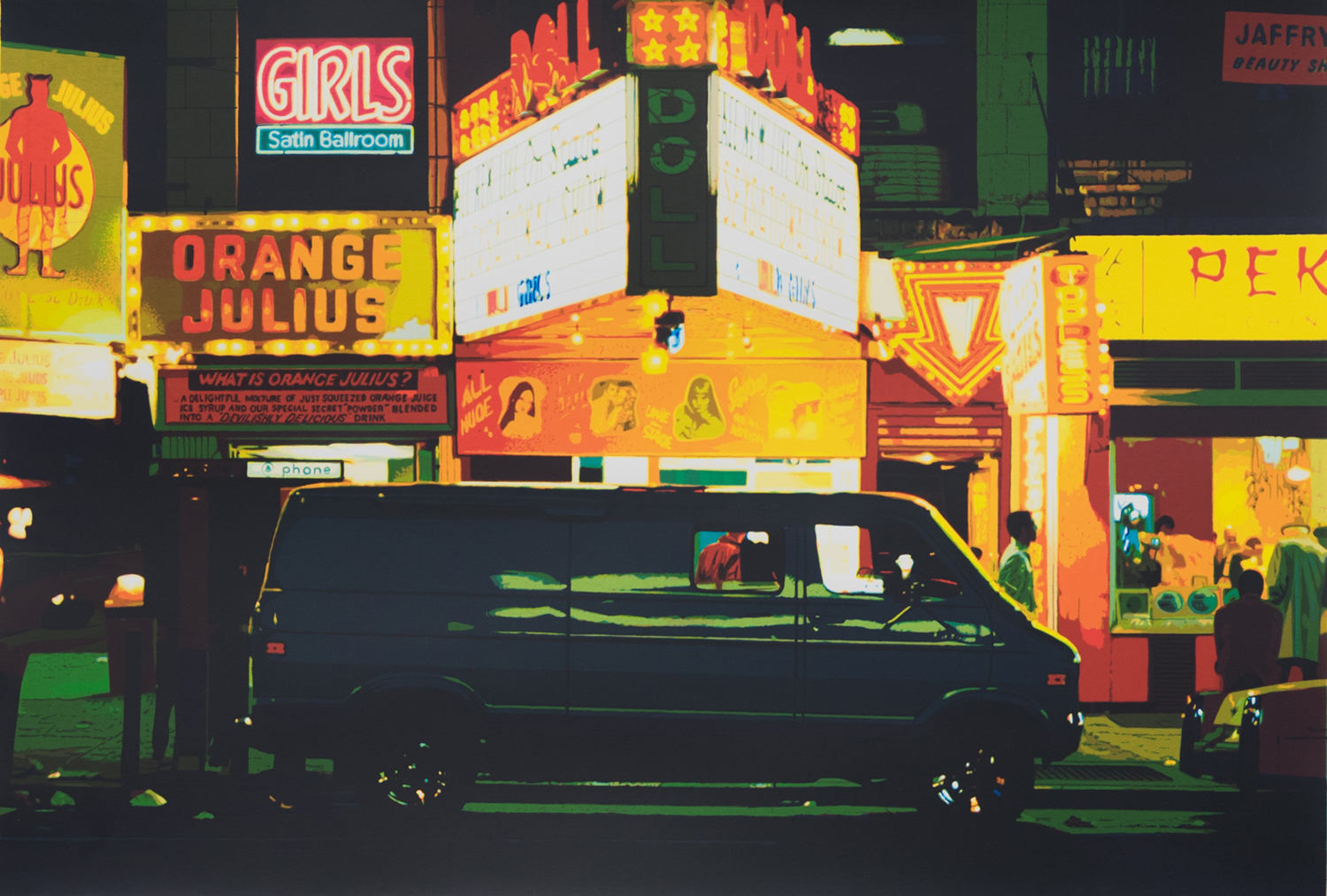 Noel Mahaffey, Night Times Square, 1981, Silkscreen