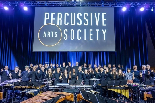 The TCU Percussion Orchestra at this year’s Percussive Arts Society International Convention. 