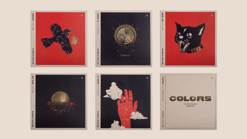 Disc sleeves for Black Pumas: Collector’s Edition. Photo by Knox Photographics. 