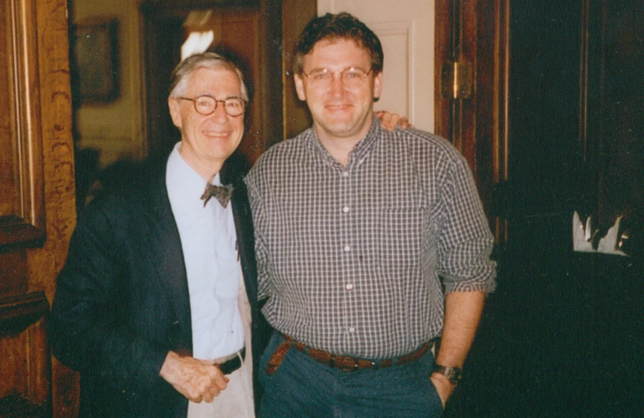Image of Madigan with children’s television icon Fred Rogers.