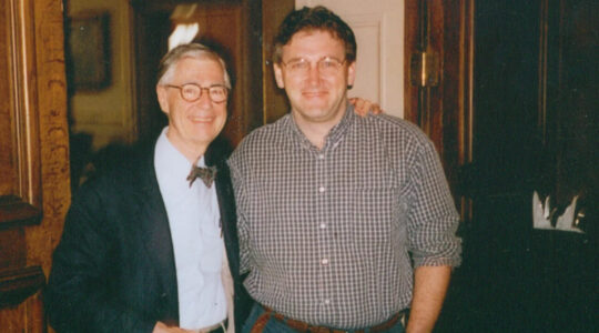 Image of Madigan with children’s television icon Fred Rogers.