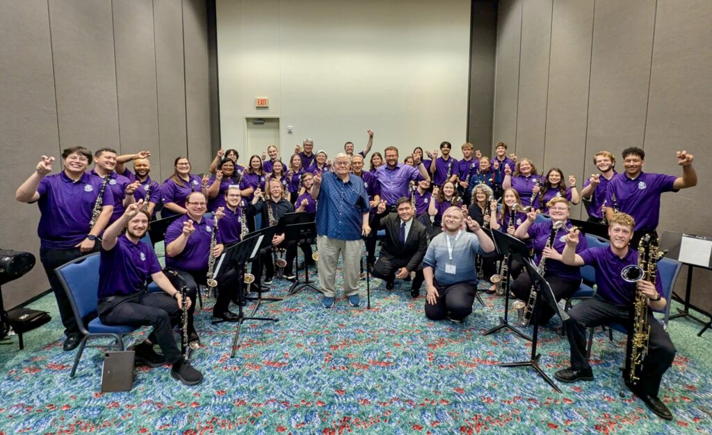 A group photo of the TCU Clarinet Ensemble at ClarientFest.